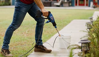 Turbo Jet® HydroX5® cleaning a walkway